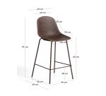 Tabouret d’extérieur Quinby marron 65 cm