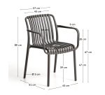 DE_Chaise empilable d’extérieur Isabellini graphite