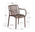 DE_Chaise empilable d’extérieur Isabellini marron