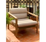 Fauteuil Menfi en bois d’acacia et corde verte FSC 100%