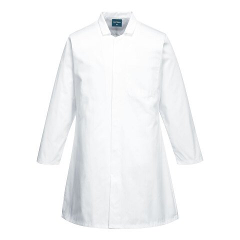 Portwest 2202 Bata de caballero con un bolsillo, para la industria alimentaria. Blanc - Talla XXXL