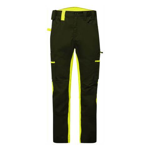 Portwest CD881 Pantalón WX2 Eco Stretch Trade Noir/jaune - Talla 46 - Estándar