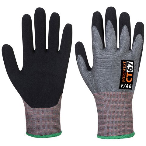 Portwest CT67 CS Corte F13 Nitrilo Gris/Noir - Talla XXL