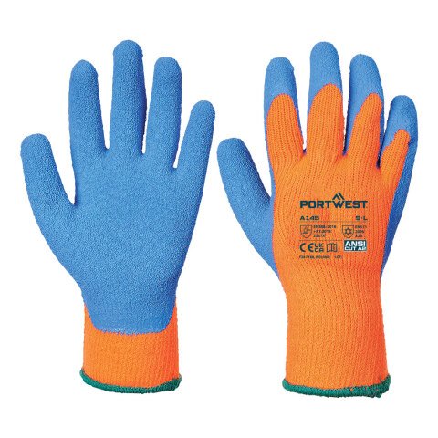 Portwest A145 Guante Cold Grip Orange/Bleu - Talla XL
