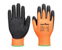 Portwest A148 Grip 13 Nitril Handschoen met Dots Orange/Noir - Maat L