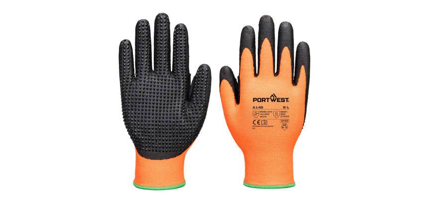 Portwest A148 Nitrile Grip Glove 13 with High Grip Dots
