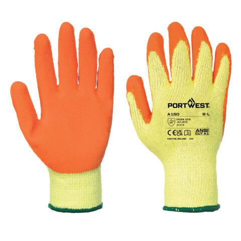 Portwest A150 Guante Classic Grip - Látex Orange - Talla XL