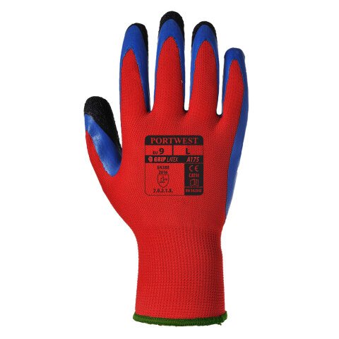 Portwest A175 Guante Duo-Flex Rouge/Bleu - Talla XL