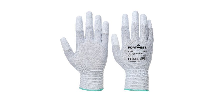 Portwest A198 Gant Antistatique bout de doigts enduit PU - La paire