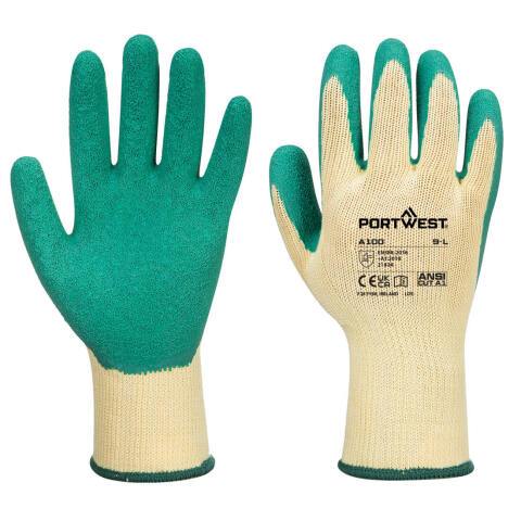 Portwest A100 Guante Grip - Látex Vert - Talla XXL