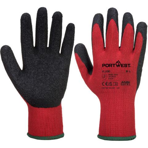 Portwest A100 Guante Grip - Látex Rouge/noir - Talla XXL