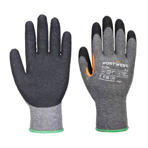 Portwest A106 Guante Grip 10 Latex Reinforced Thumb (pack12) Gris/Noir - Talla XXL