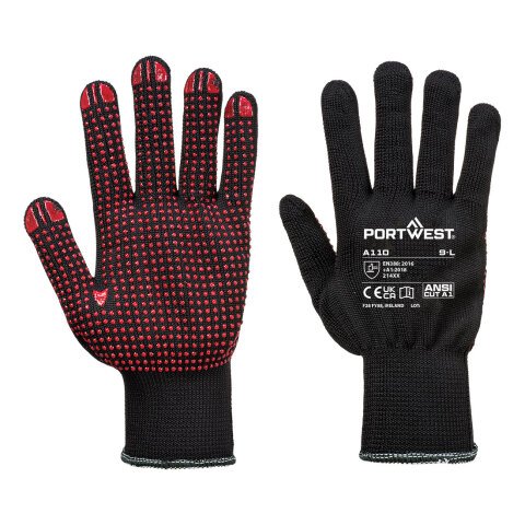 Portwest A110 Guante Polka Dot Noir - Talla XS