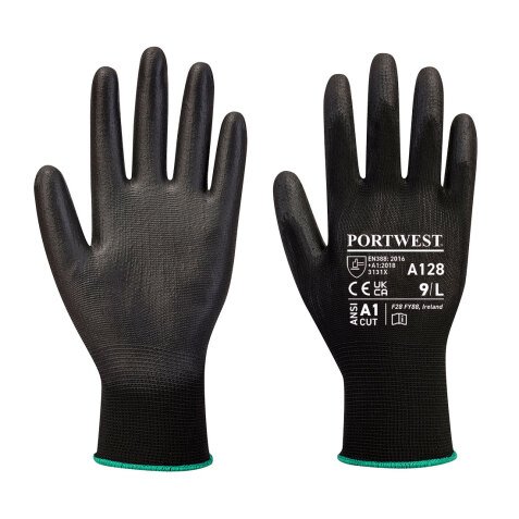 Portwest A128 Gant enduit PU paume sans latex - Paquet individuel