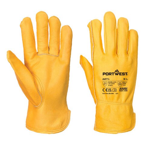 Portwest A271 Guante Driver con forro Bronze - Talla L