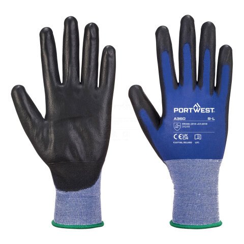 Portwest A360 Guante Senti-Flex Bleu/Noir - Talla XXL