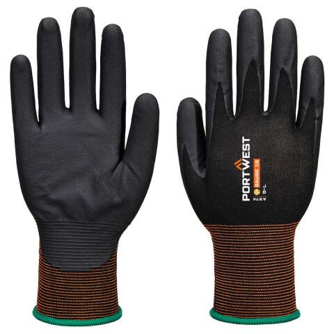 Portwest A374 Guante de microespuma de nitrilo GP Grip 18 Noir - Talla XS