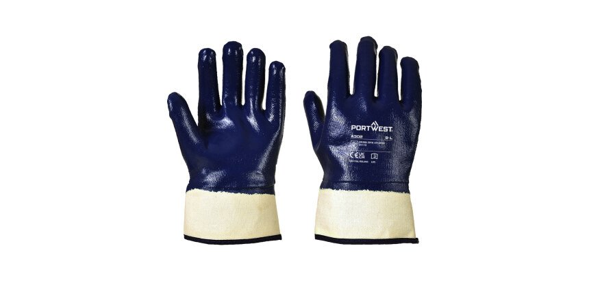 Portwest A302 Gant Nitrile tout enduit manchette - La paire