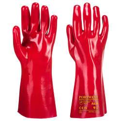 Portwest A435 Gants PVC Rouge, longueur 35 cm - Taille XL - La paire