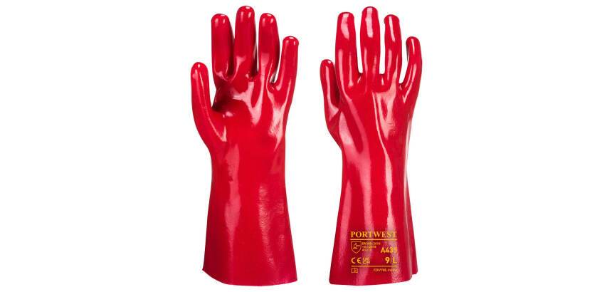 Portwest A435 Guante de PVC Rouge - Talla XL