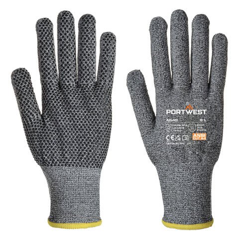Portwest A640 Guante Sabre-Dot Gris - Talla XXL