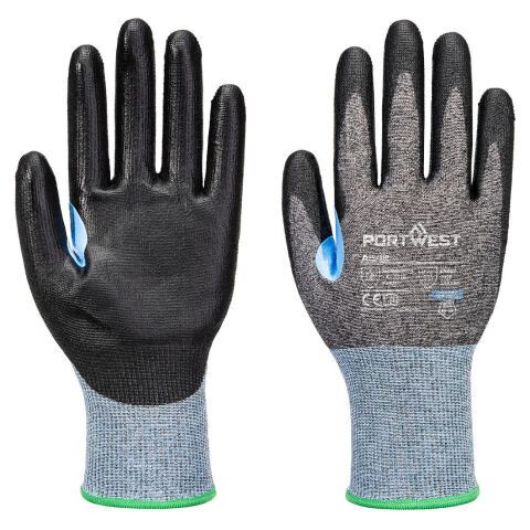 Portwest A642 Guante CS Cut D18 PU Gris/Noir - Talla XXL