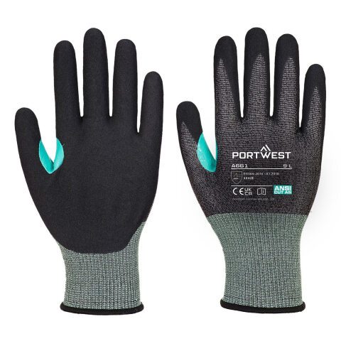 Portwest A661 CS Cut F13 Nitrilo Noir - Talla XXL