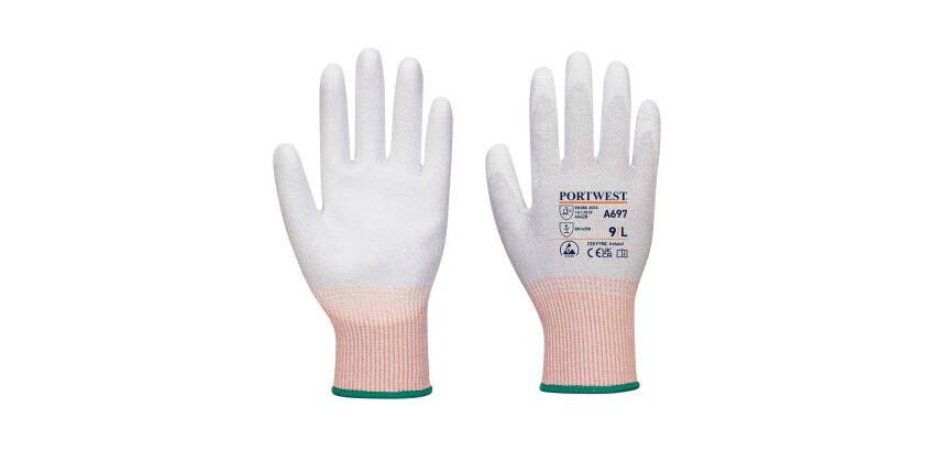 Portwest A697 Gant paume enduite PU ESD - Lot de 12 paires