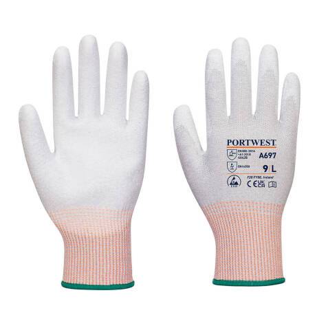 Portwest A697 Gant paume enduite PU ESD - Lot de 12 paires