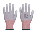 Portwest A696 Handschuh LR13 ESD beschichtet PU an den Fingerspitzen - Packung mit 12 Paaren - Grau/Weiß - Größe XL