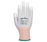 Portwest A696 Handschuh LR13 ESD beschichtet PU an den Fingerspitzen - Packung mit 12 Paaren - Grau/Weiß - Größe XL