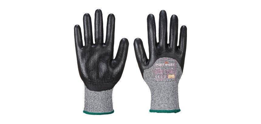 Portwest A621 Gant Mousse nitrile anticoupure, enduit 3/4 - La paire