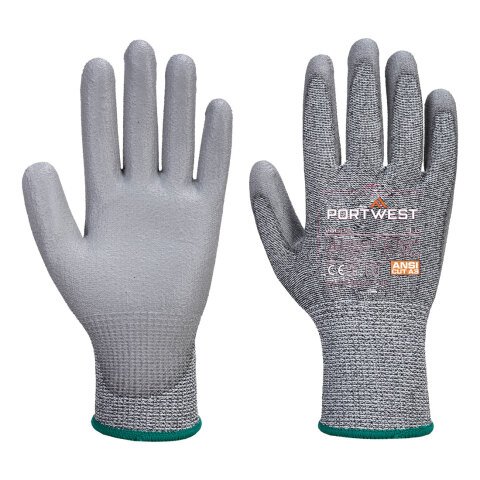 Portwest A622 Guante anti-corte MR, con la palma de PU Gris - Talla XL
