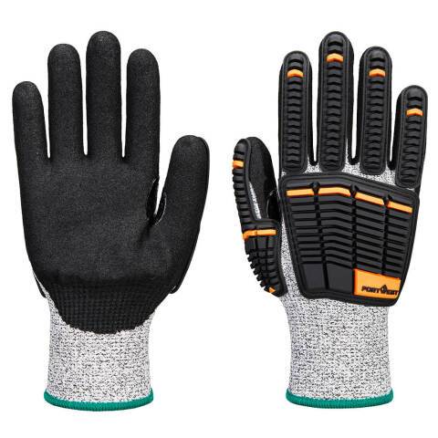 Portwest A718 Guante de Nitrilo esponjoso Impact C13 Gris/Noir - Talla XXXL