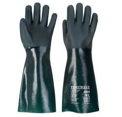 Portwest A845 Guante de PVC de doble inmersión, 45cm Vert - Talla XL