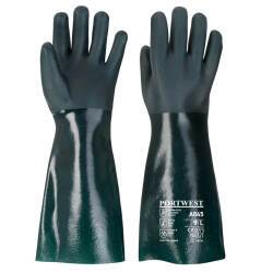 Portwest A845 PVC Glove 45cm Double Dipped Green - Size XL - Pair