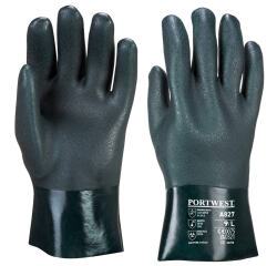 Portwest A827 Guante de PVC de doble inmersión, 27cm Vert - Talla XL
