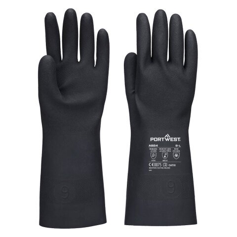 Portwest A824 Guante de Butilo Chem 350 Noir - Talla XL