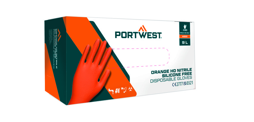 Portwest Einweg-Nitrilhandschuhe, unbestäubt - Box mit 100 Handschuhen