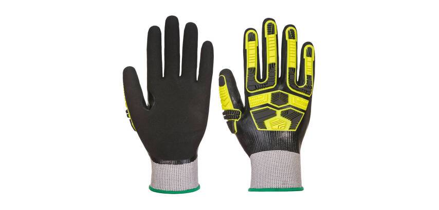Portwest AP55 Anti-Impact, Anti-Cut, and Waterproof Glove, gray/black - Pair
