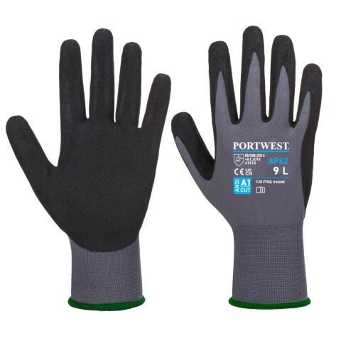 Portwest AP62 Guante Dermiflex Aqua Gris/Noir - Talla XXL