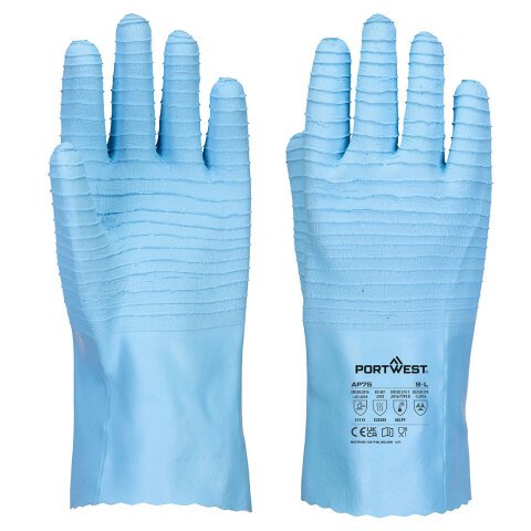 Portwest AP75 Guante FD Chemical B Latex Bleu - Talla XL