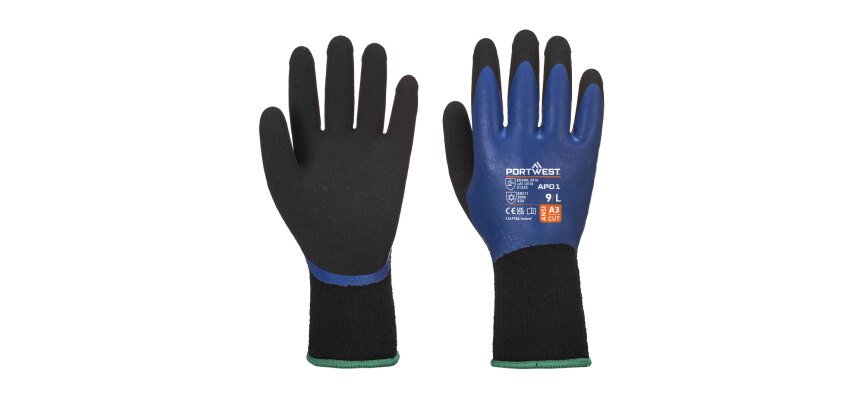 Portwest AP01 Gant Thermo Pro Glove, bleu/noir - La paire