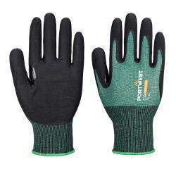 Portwest AP15 Guante SG Cut B18 Eco Nitrile (Pack12) Vert/Noir - Talla L