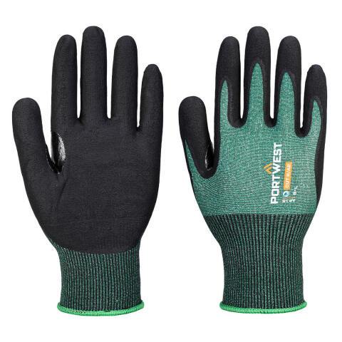 Portwest AP15 Guante SG Cut B18 Eco Nitrile (Pack12) Vert/Noir - Talla XXXL
