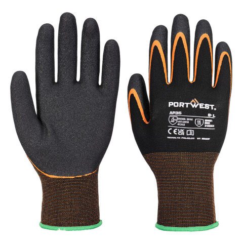 Portwest AP35 Guante Grip 15 Nitrile Double Palm Noir/Orange - Talla XXL