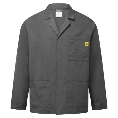 Portwest AS18 Chaqueta antiestática ESD para laboratorio Gris Zoom - Talla XXXL