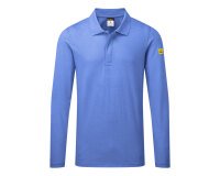 Portwest AS23 Polo manches longues ESD Bleu Hamilton - Taille 4XL