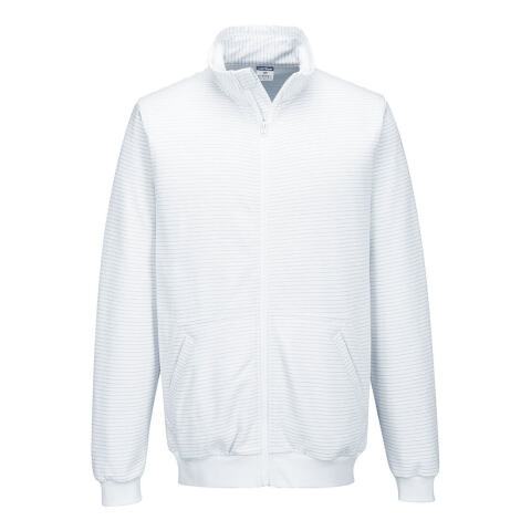 Portwest AS25 Sudadera Anti-Static ESD Zip Blanc - Talla XXXL