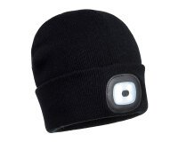 Portwest b028 rechargeable twin led beanie	 noir